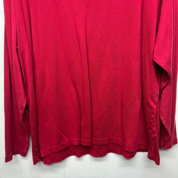 Lane Bryant Women's Red Long Sleeve Top Size 26/28 Capsule Breathable Baselayer - Picture 8 of 11